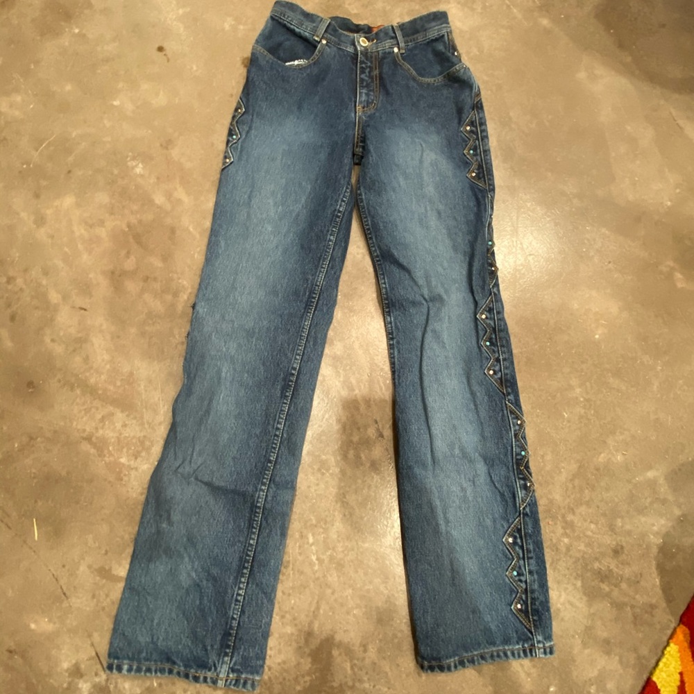 Vintage lawman turquoise cowgirl jeans